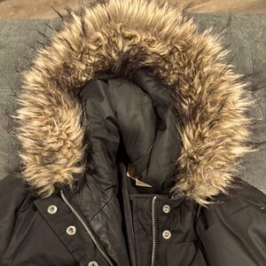 Vintage Michael Kors, puffer jacket with Fur Hood, knee length